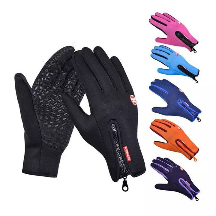 Gants noirs avec aperçu des autres coloris sur fond blanc
